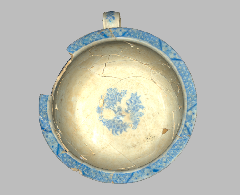 Screenshot of chamber pot scan from bird's eye view